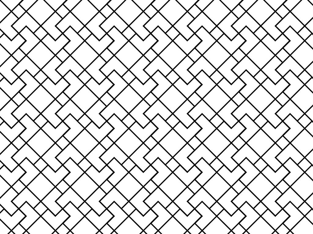 Geometric Pattern with Black Lines and White Background