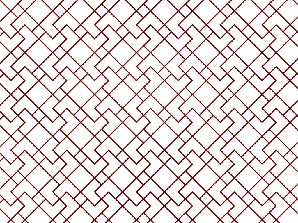 Geometric Pattern with Red Lines and White Background