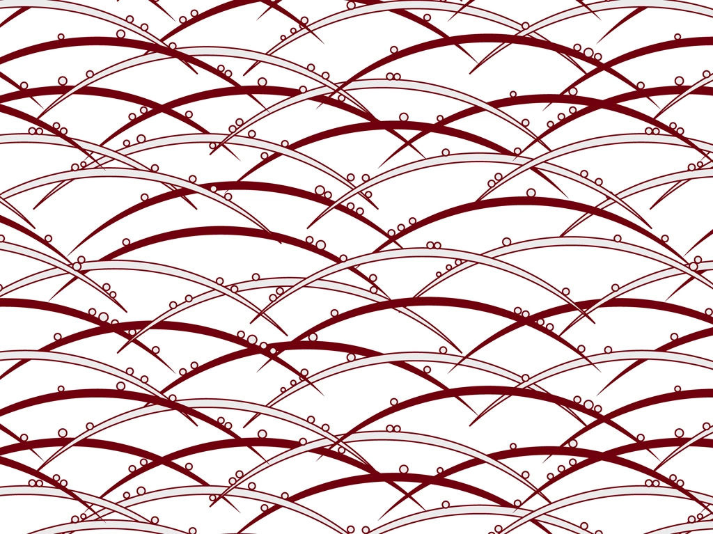 Red and Gray Silver Grass Pattern with White Background