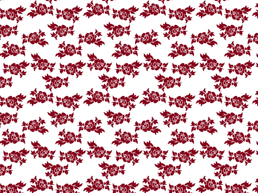 Red Rose Pattern with White Background