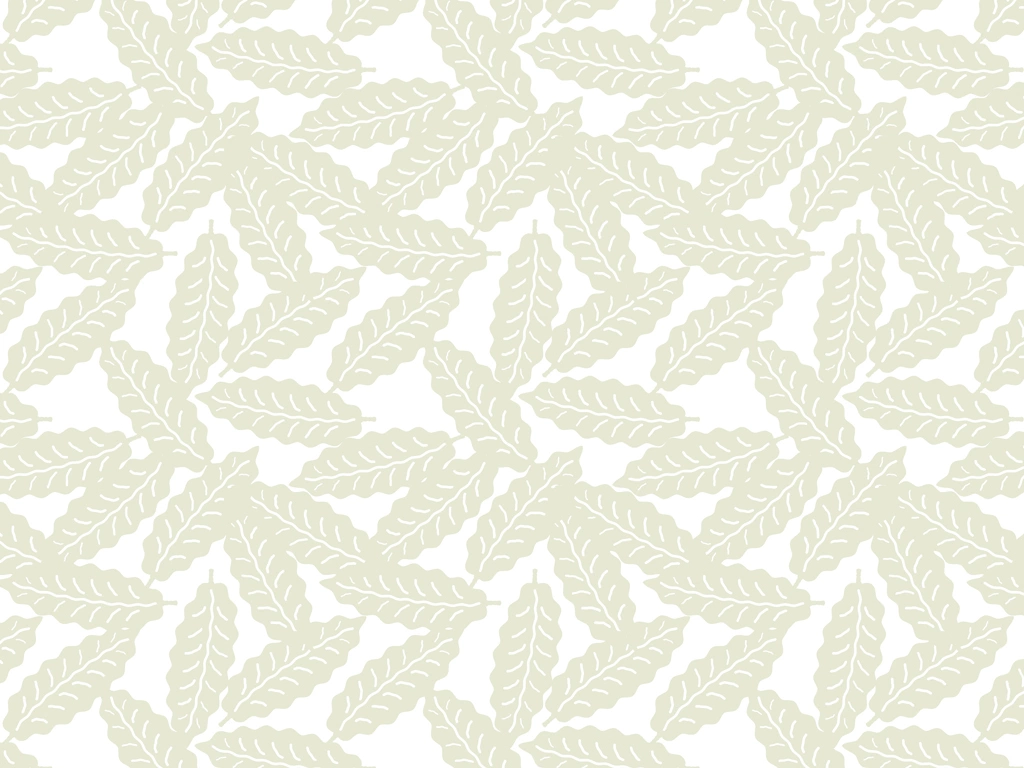 Pale Yellow-Green Leaf Pattern with White Background