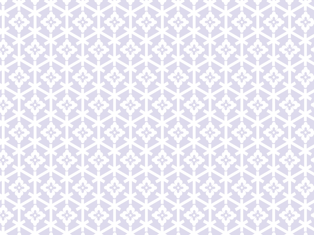 White Hanabishi And Tortoiseshell Pattern With Light Gray-Purple Background