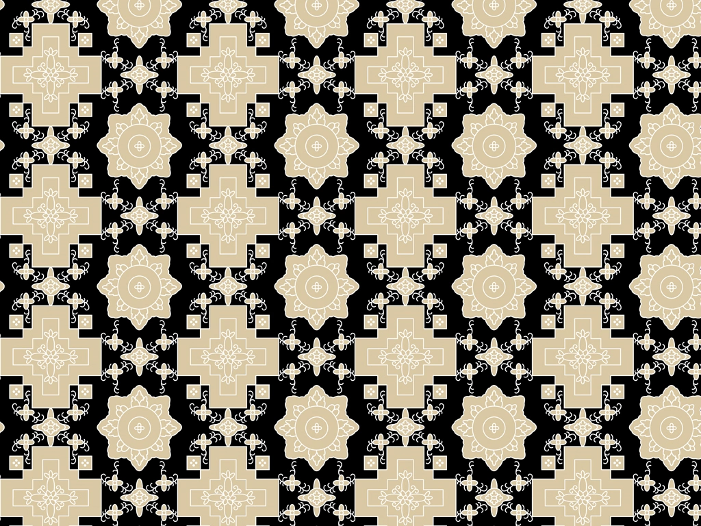 Sand Beige Shapes with Black Background