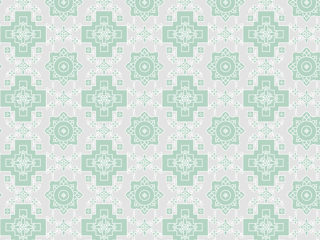 Pale Green Shapes with Light Gray Background