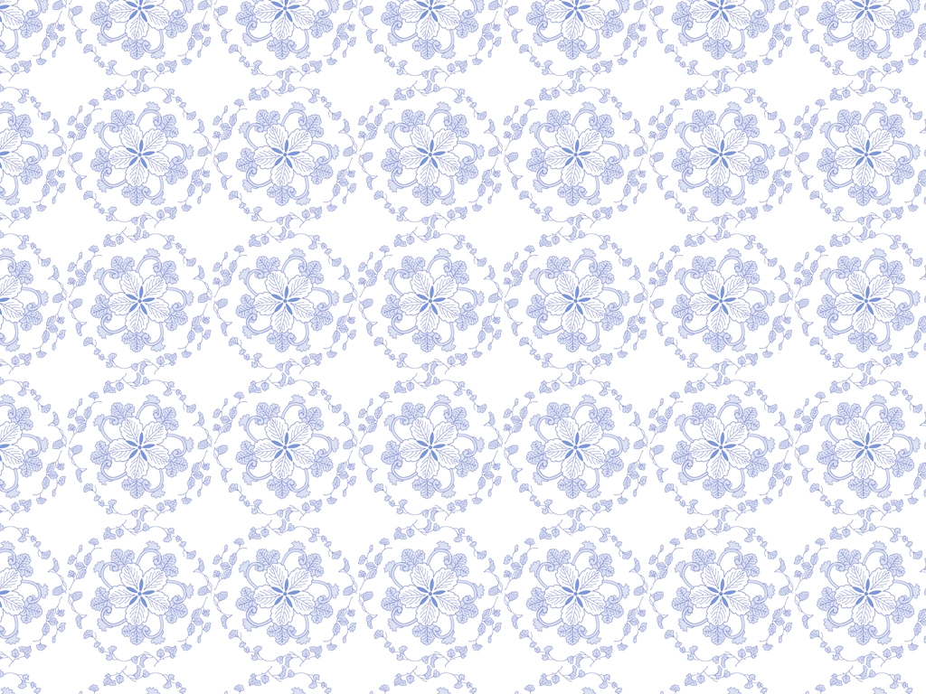 Light Purple Botanical Patterns with White Background