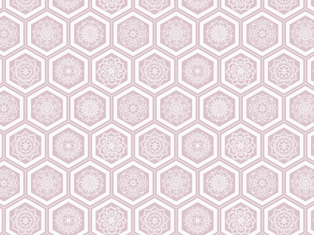 Pink and White Turtle Shell Pattern Background