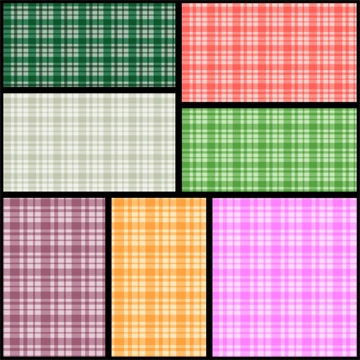 Set of 7 Tartan Plaid Pattern Background Illustrations and Vectors (Pink, Green, etc.)