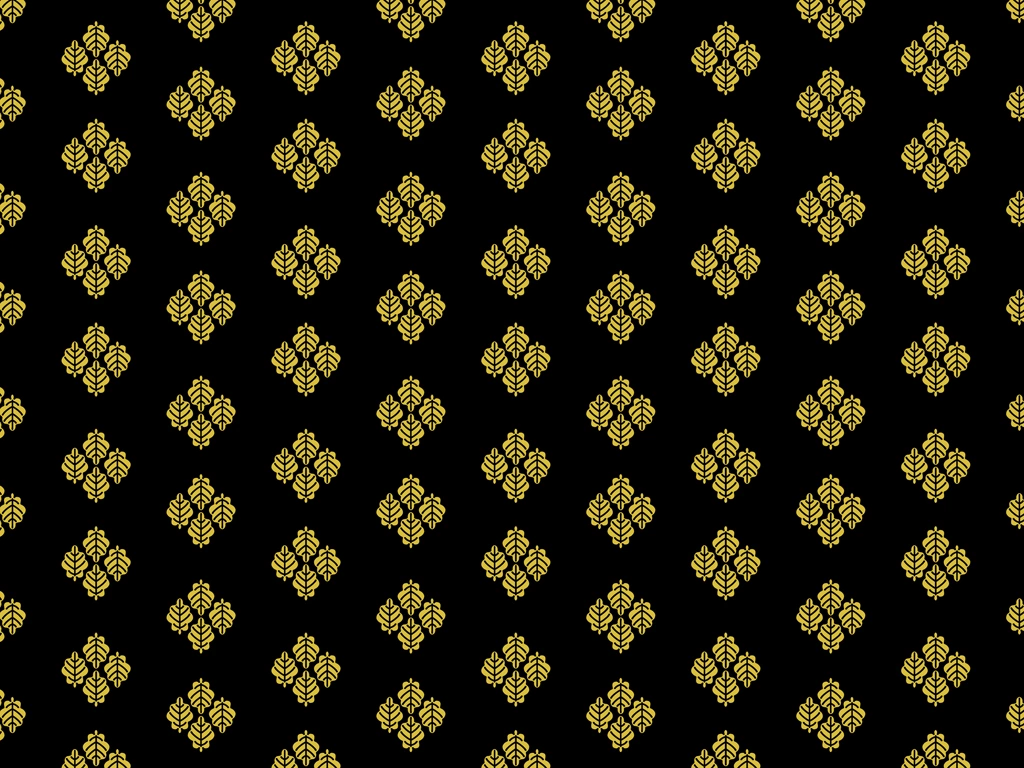 Gold Leaf Pattern with Black Background