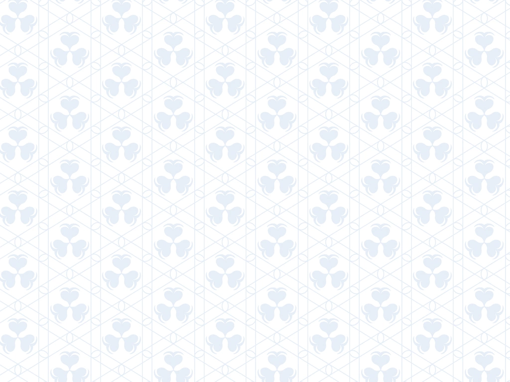 Pale Blue Gray Clover Pattern with White Background