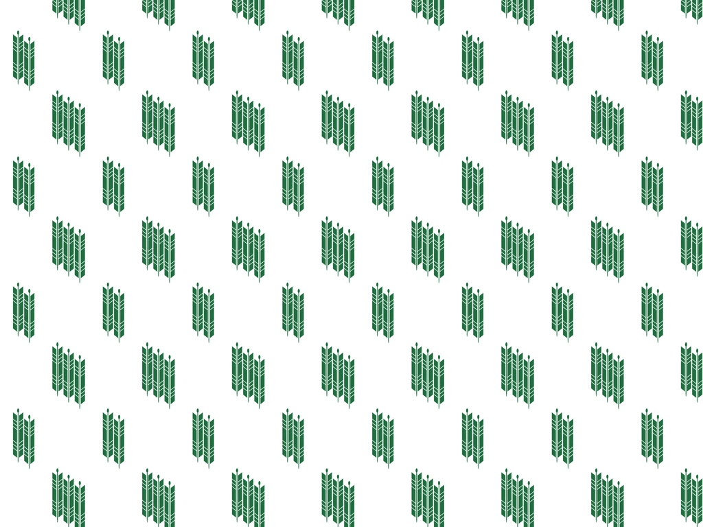 Green Japanese Arrow Pattern with White Background