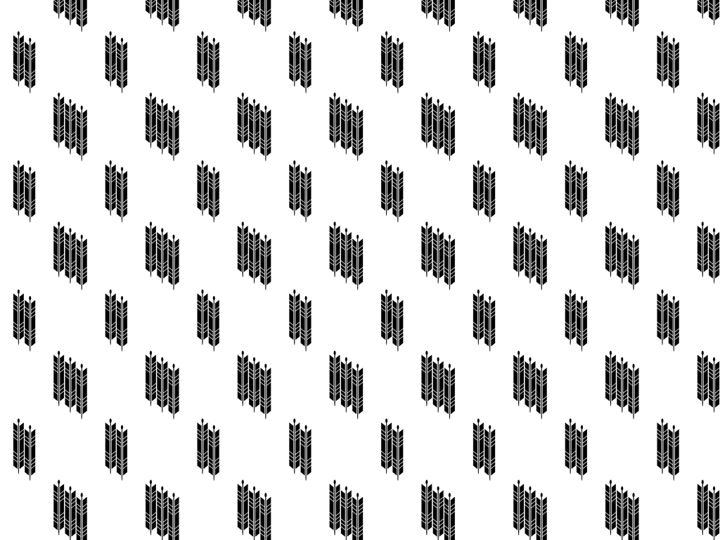 Black Japanese Arrow Pattern with White Background