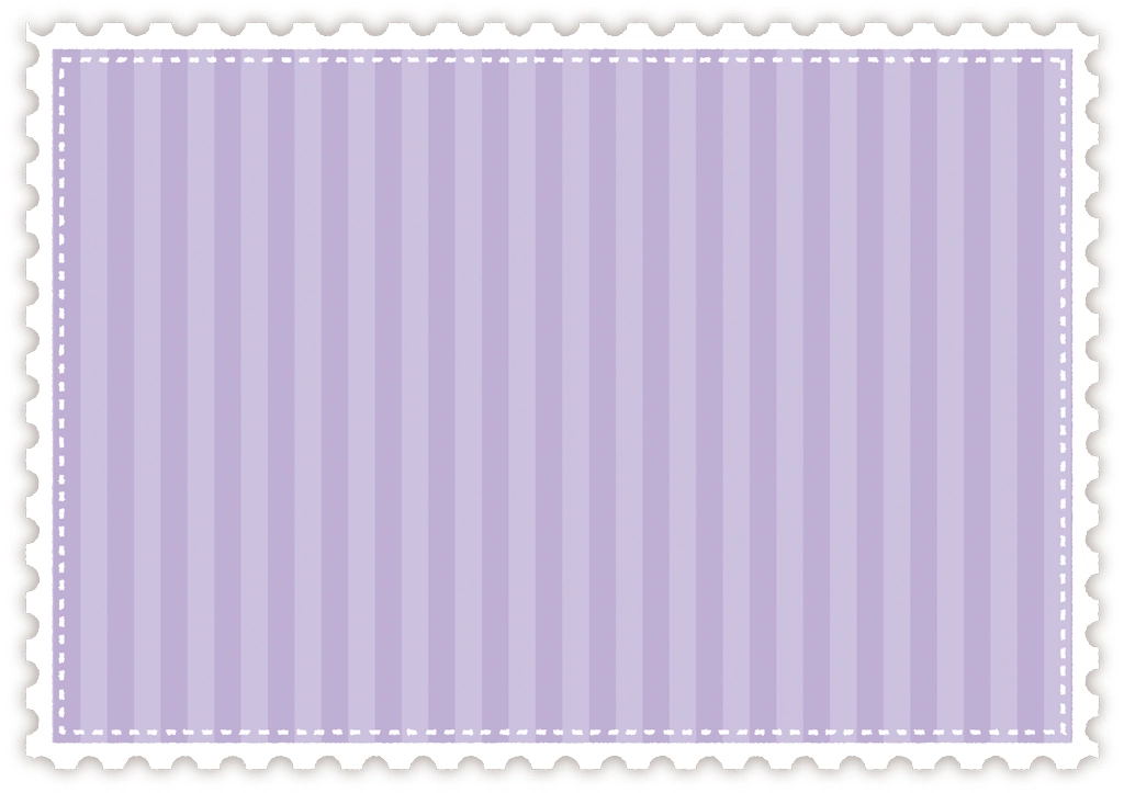 Purple Stripe Pattern and Stamp-Style Frame Background