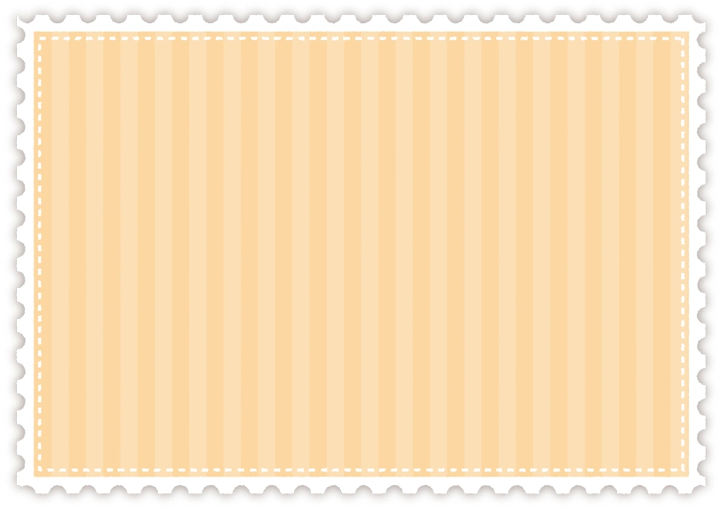 Orange Stripe Pattern and Stamp-Style Frame Background