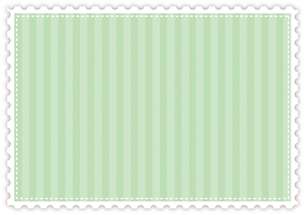 Light Green Stripe Pattern and Stamp-Style Frame Background