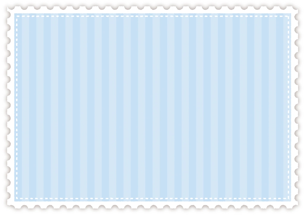 Light Blue Stripe Pattern and Stamp-Style Frame Background