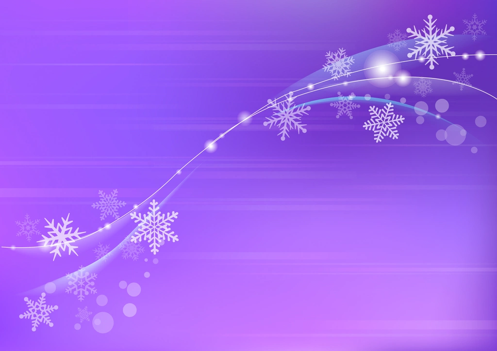 Flowing Snowflake with Purple Background Illustration