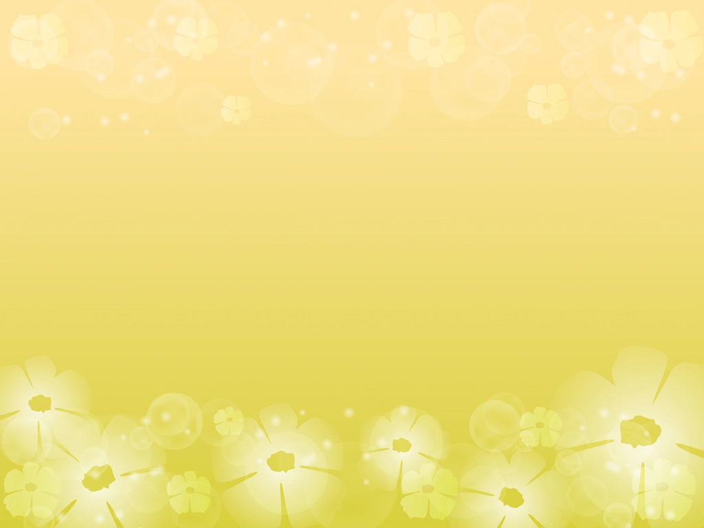 White Flower and Light Bokeh with Yellow Background Illustration