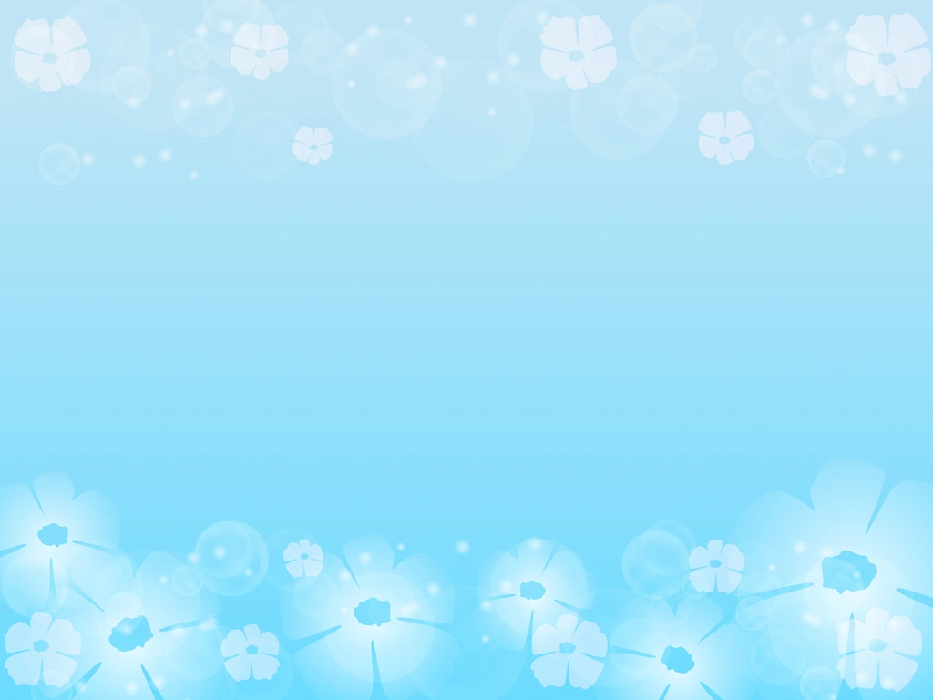 White Flower and Light Bokeh with Light Blue Background Illustration