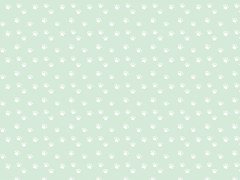 Dog Paw Seamless Pattern witn Pale Green Background Illustration