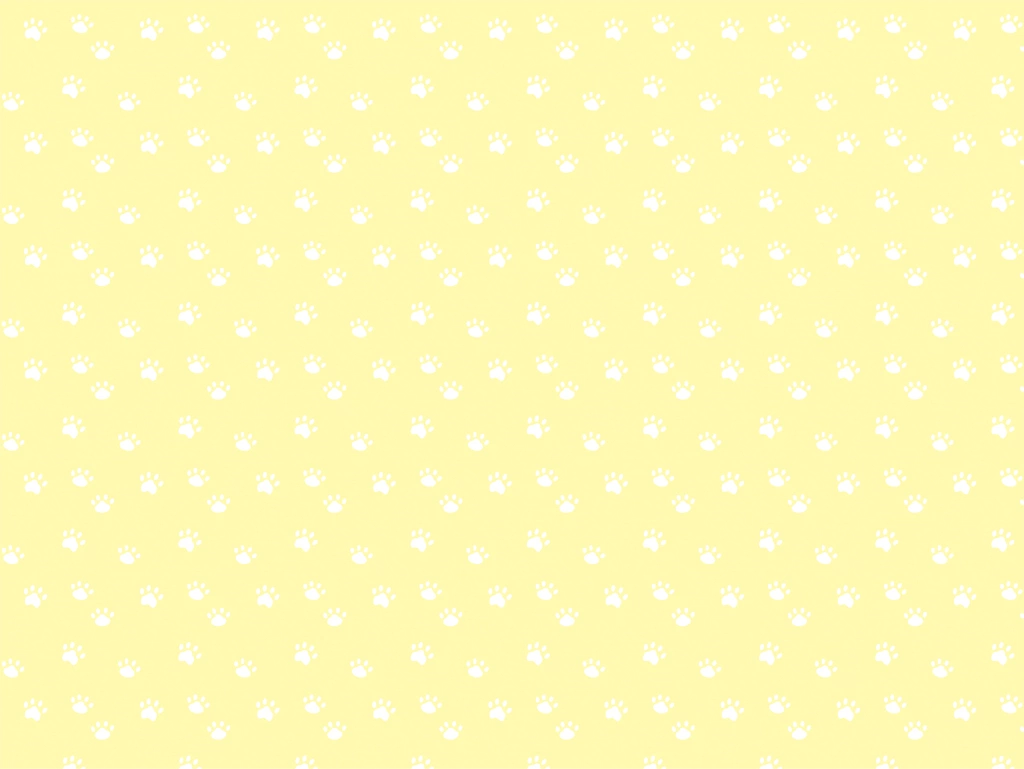 Dog Paw Seamless Pattern witn Yellow Background Illustration