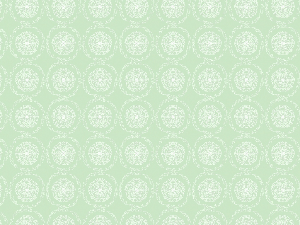 White Plant Pattern with Pale Green Background Illustration