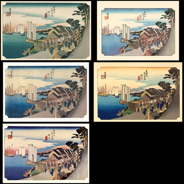 1st Station: Shinagawa from 53 Stations of the Tōkaidō (Hoeido-Edition) by Hiroshige