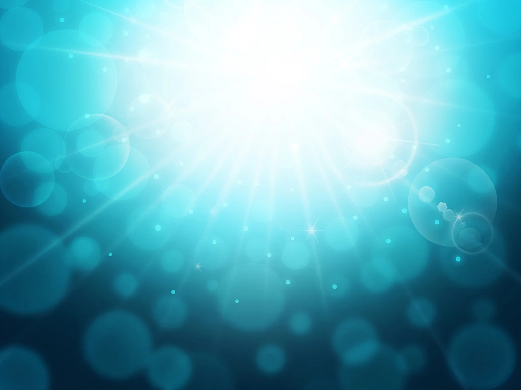 Flash and Bokeh with Cerulean Background Illustration