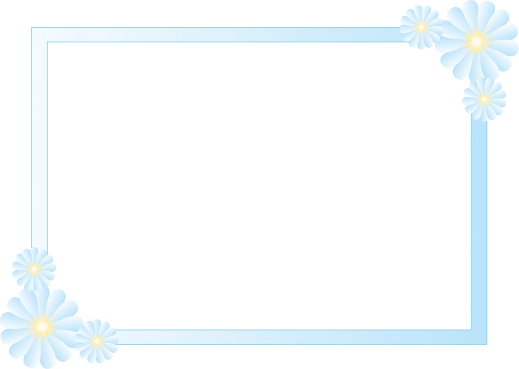 Light Blue Floral Frame Background Illustration