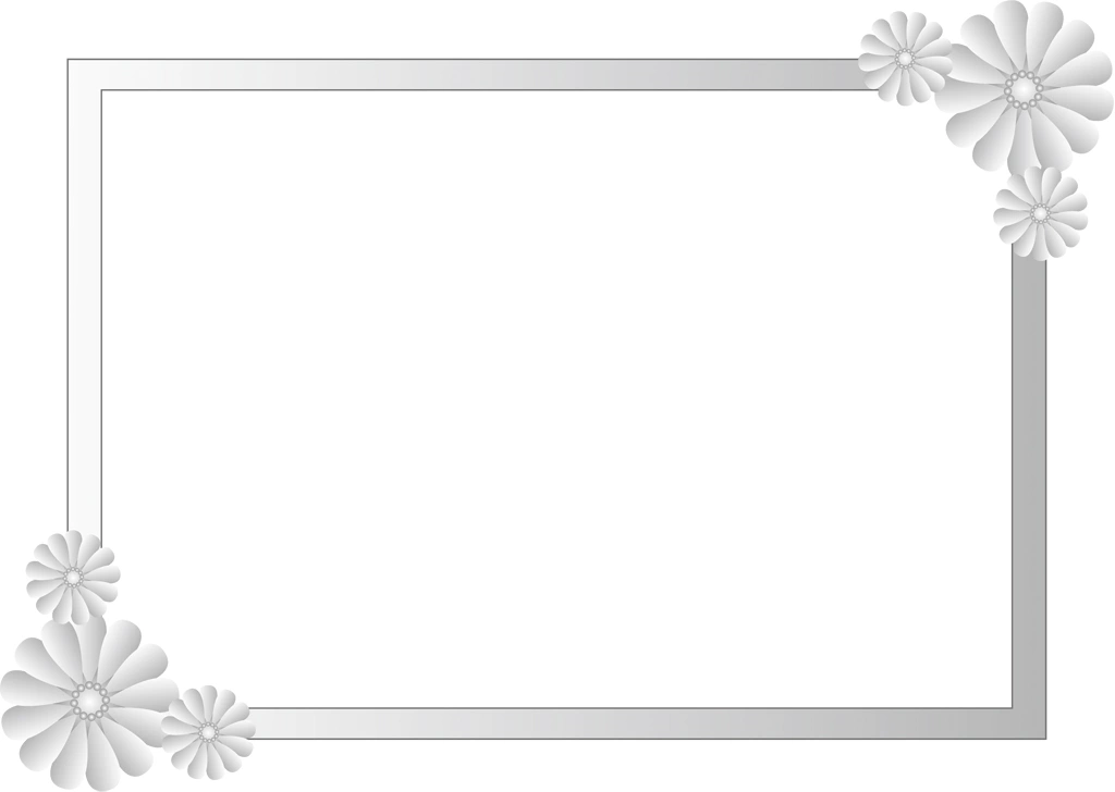 Gray Floral Frame Background Illustration