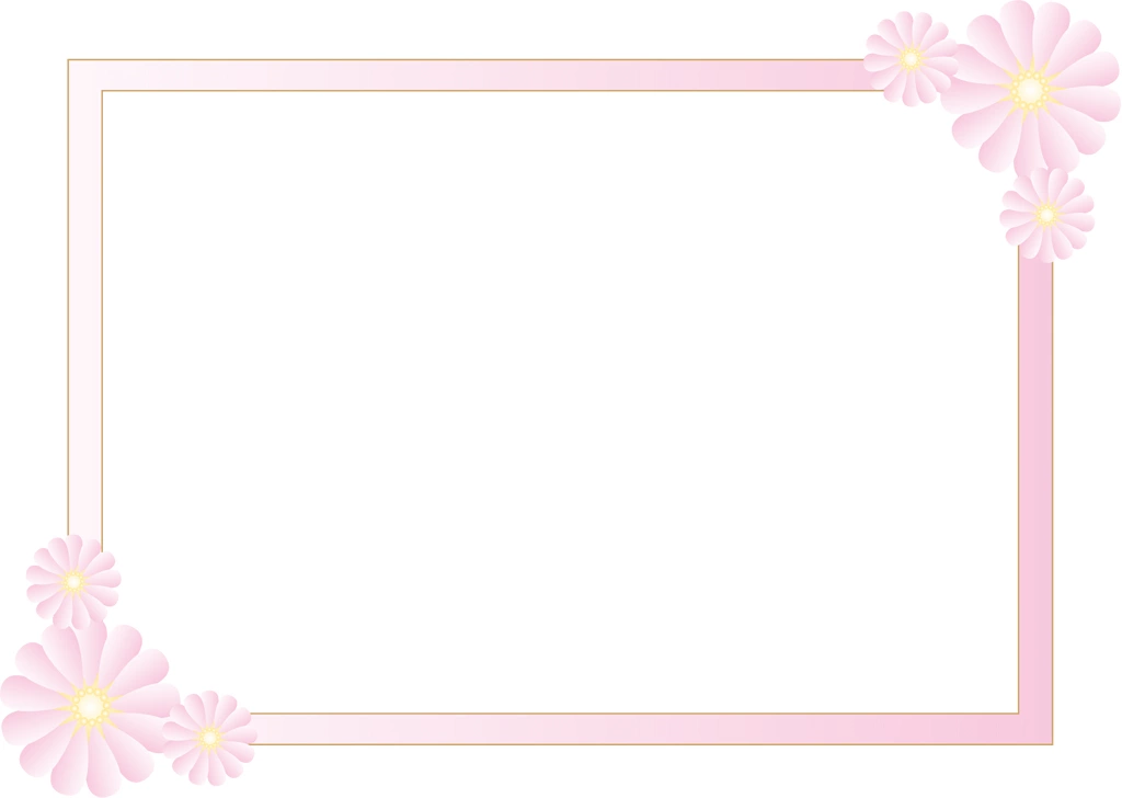 Pink Floral Frame Background Illustration