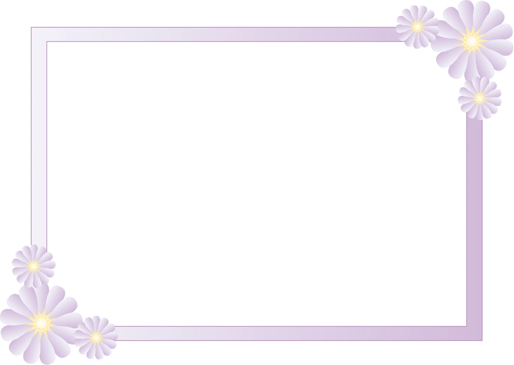 Purple Floral Frame Background Illustration