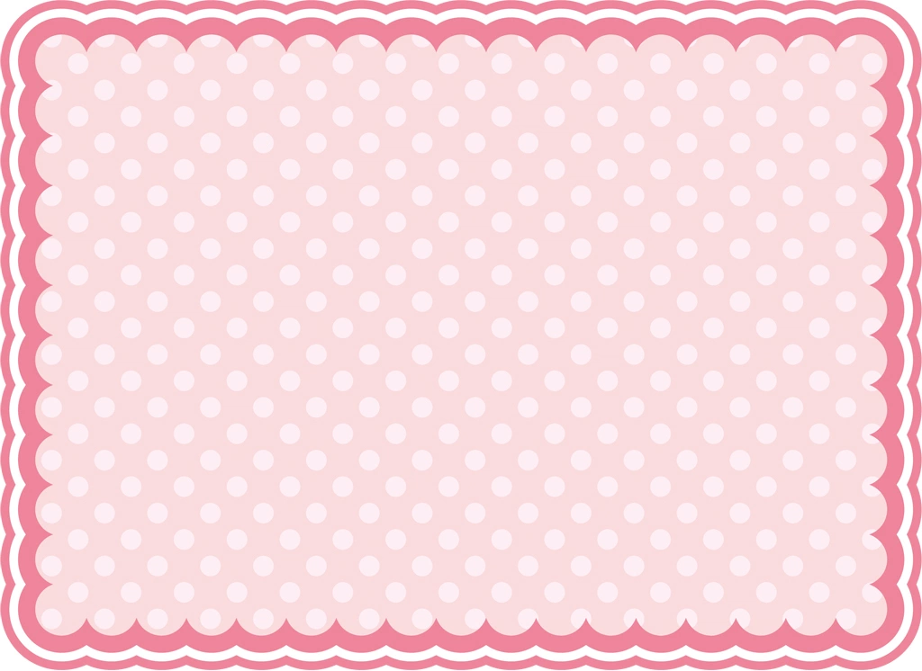 Pink Polka Dot Patern and Frame Background Illustration