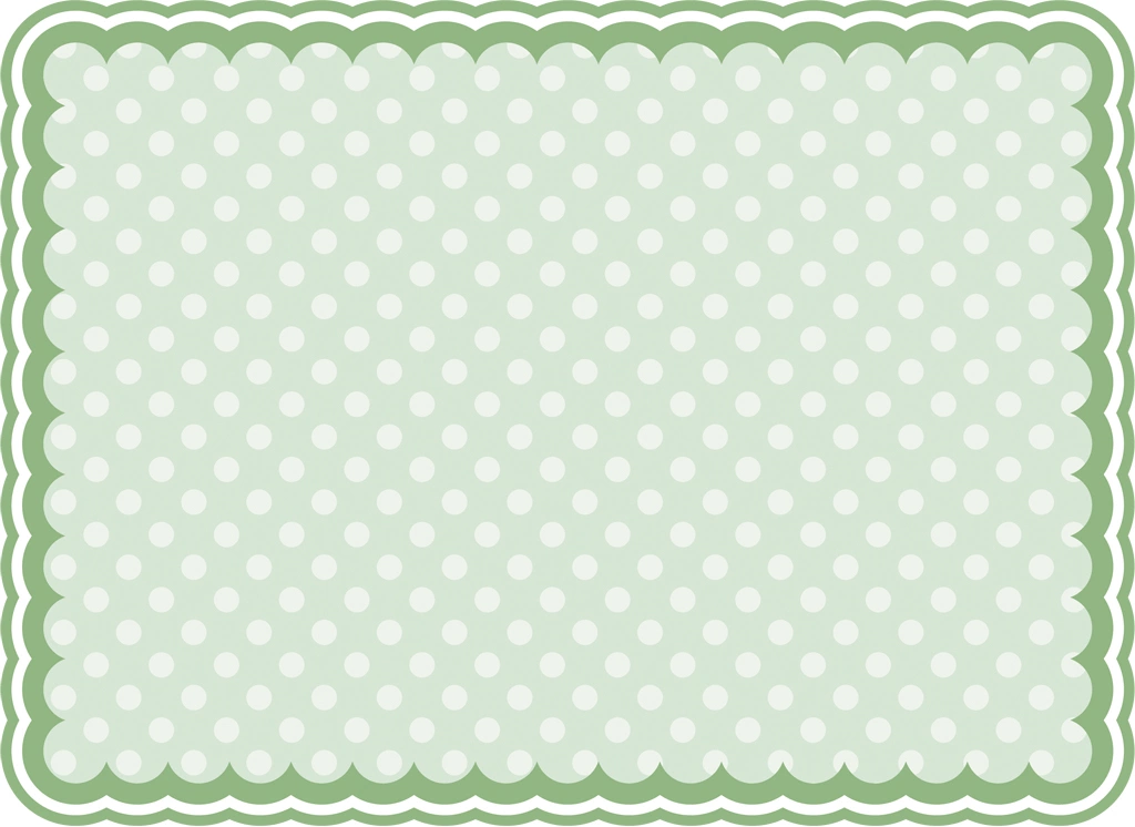 Green Polka Dot Patern and Frame Background Illustration