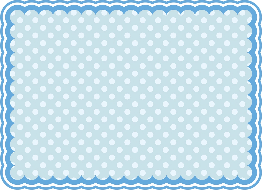 Light Blue Polka Dot Patern and Frame Background Illustration