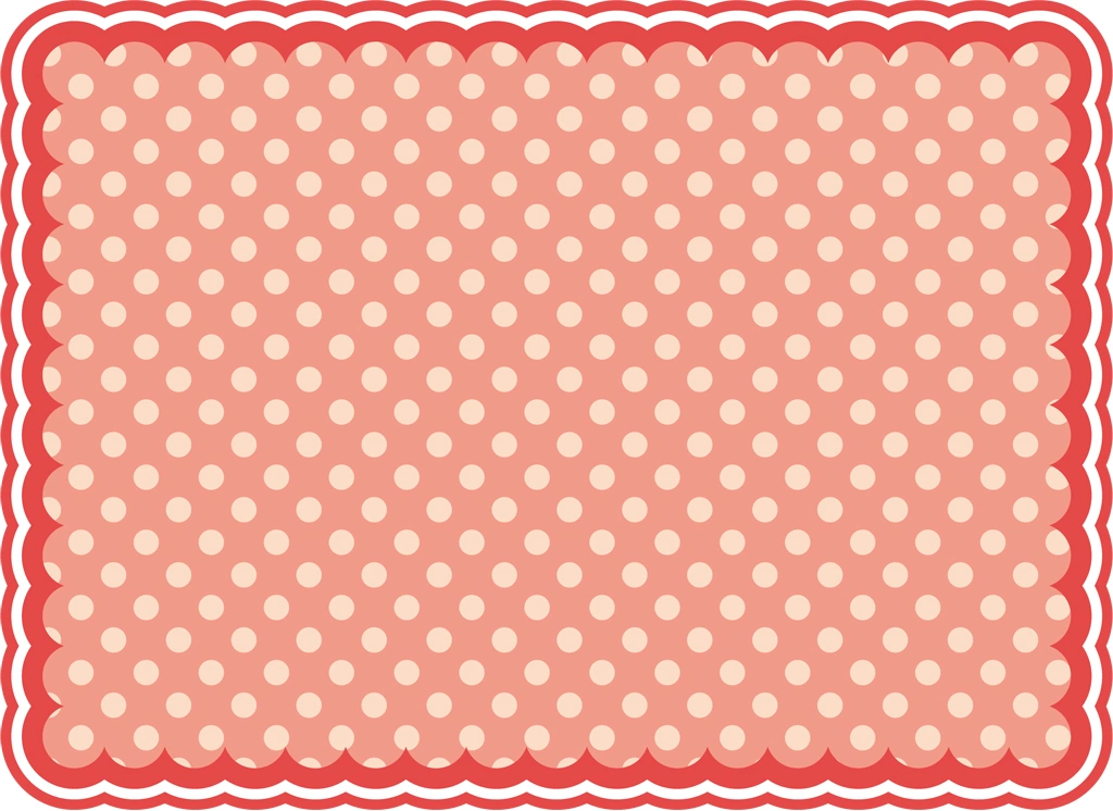 Red Blue Polka Dot Patern and Frame Background Illustration