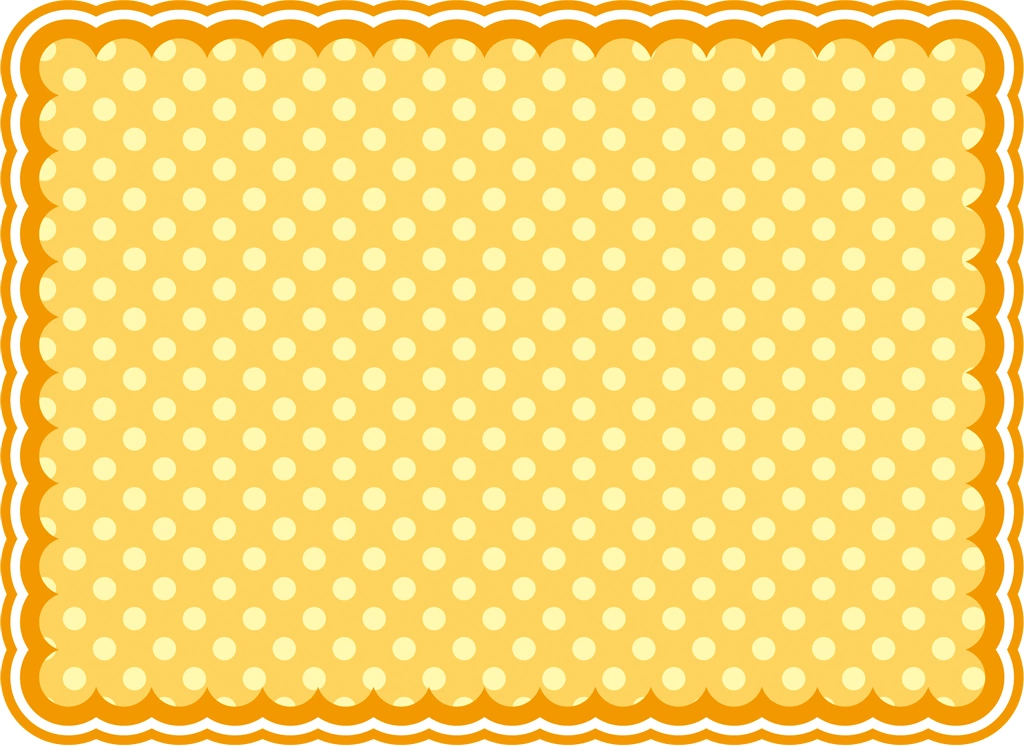 Yellow Blue Polka Dot Patern and Frame Background Illustration