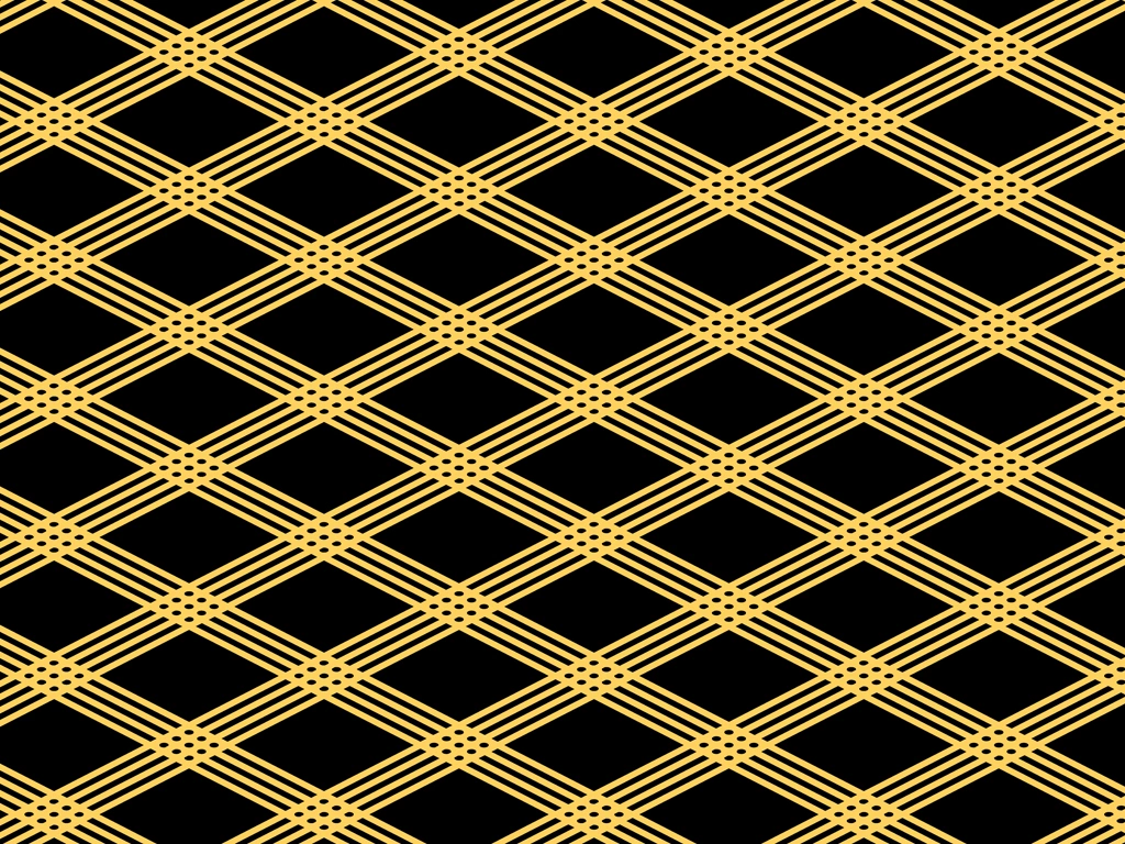 Gold Diamond Pattern with Black Background Illustration