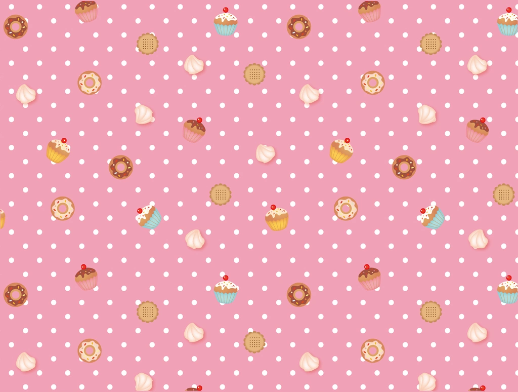 Sweet and Dot Pattern with Pink Background Illustration