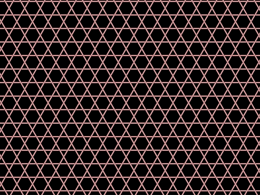 Pink Kagome Pattern with Black Background Illustration