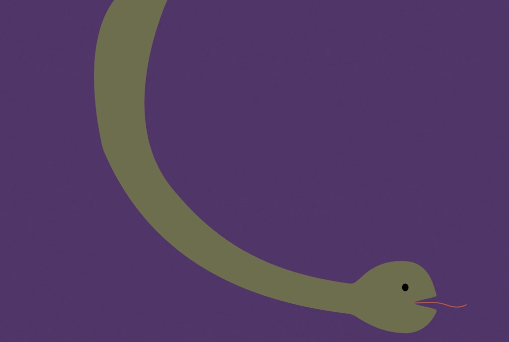 Snake with Purple Background Illustration