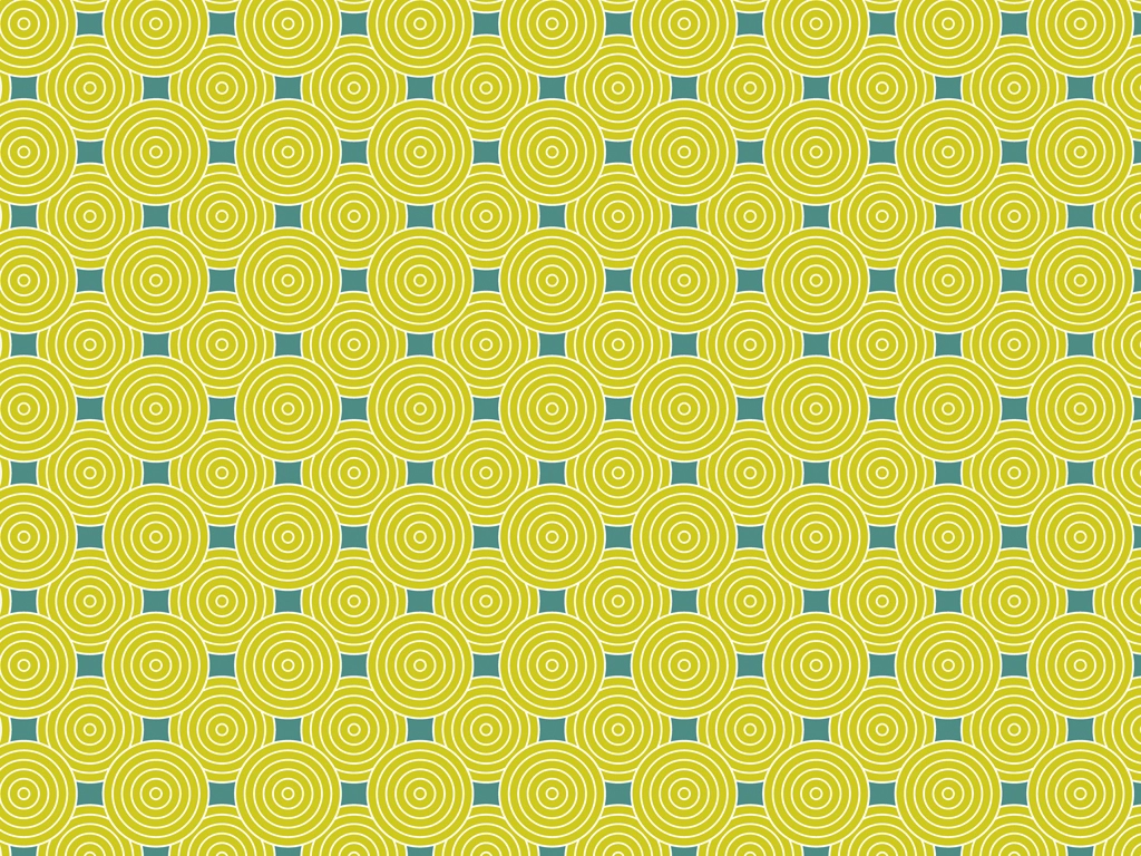 Geometric Pattern of Yellow Six-layered Circle with Blue Background Illustration