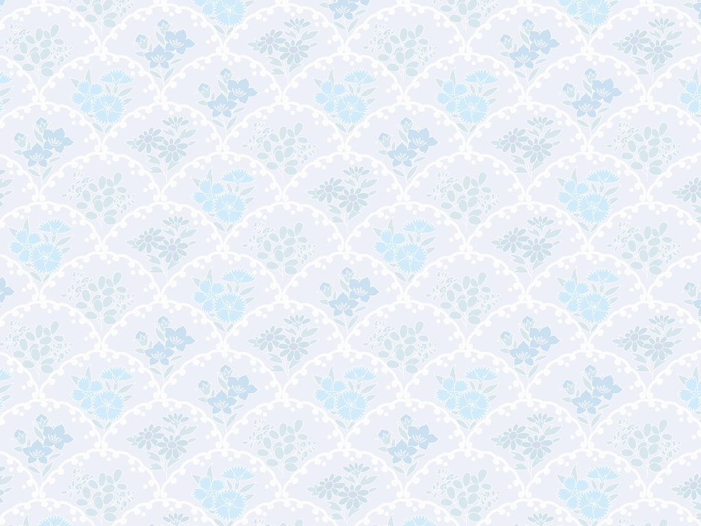 Light Blue Wave and Floral Pattern Background Illustration