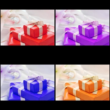 Set of 4 Wrapped Gifts Photos