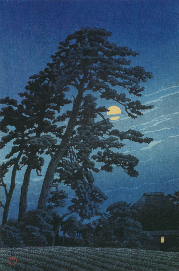 Twenty Views of Tokyo: Moon at Magome by Hasui Kawase from Kawase Hasui 130th Anniversary Exhibition Catalogue