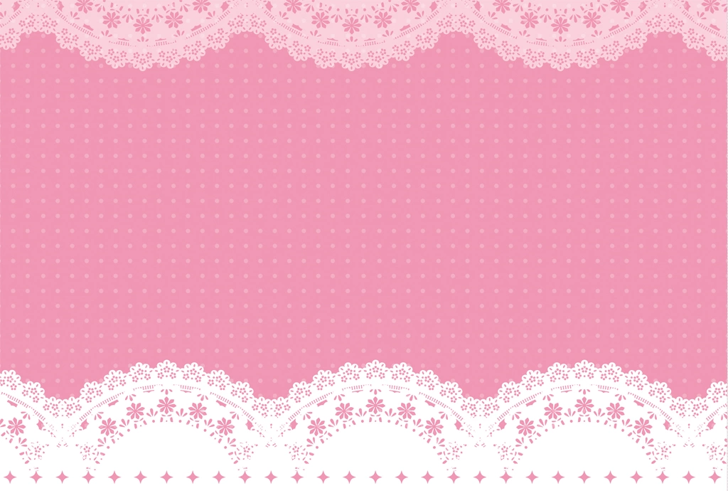 Pink Polka Dot Pattern with Lace Frame Background Illustration