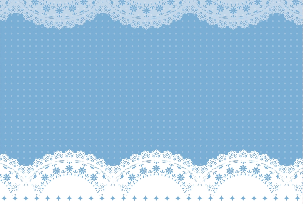 Light Blue Polka Dot Pattern with Lace Frame Background Illustration