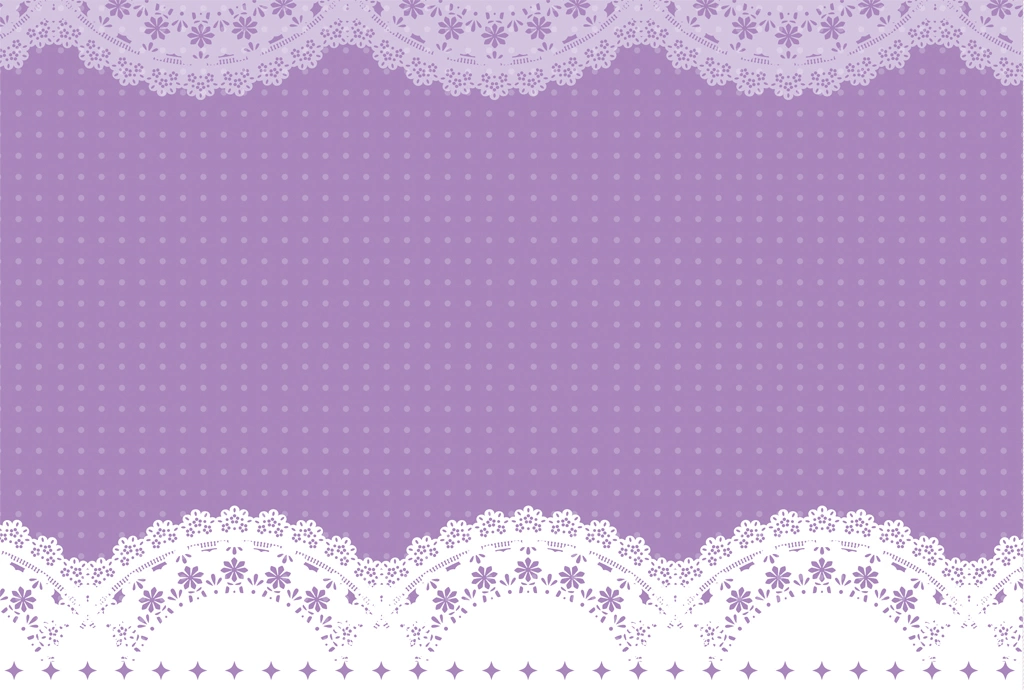 Purple Polka Dot Pattern with Lace Frame Background Illustration