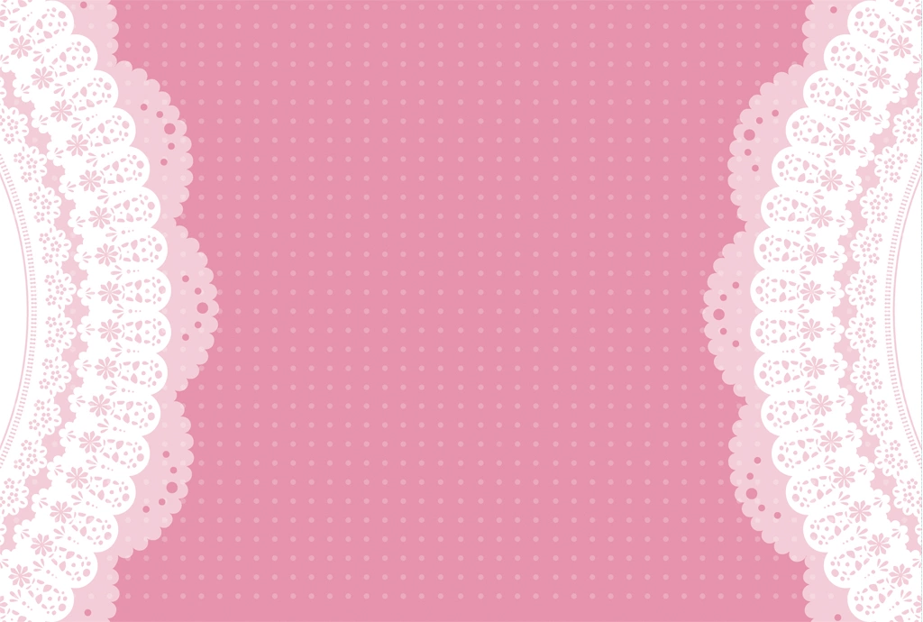 Pink Polka Dot Pattern with Lace Background Illustration