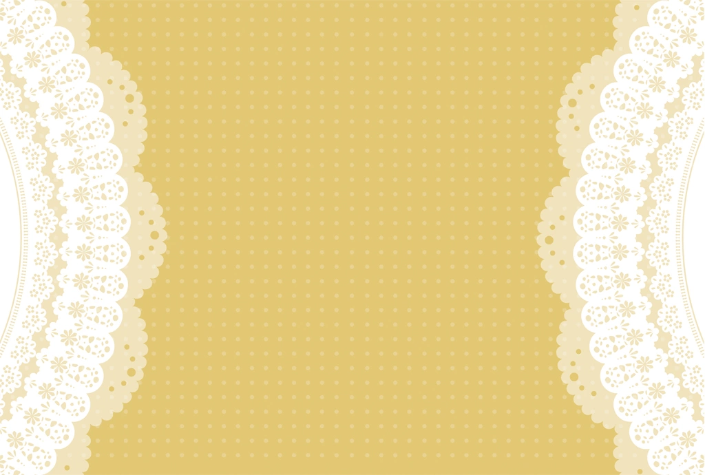 Yellow Polka Dot Pattern with Lace Background Illustration