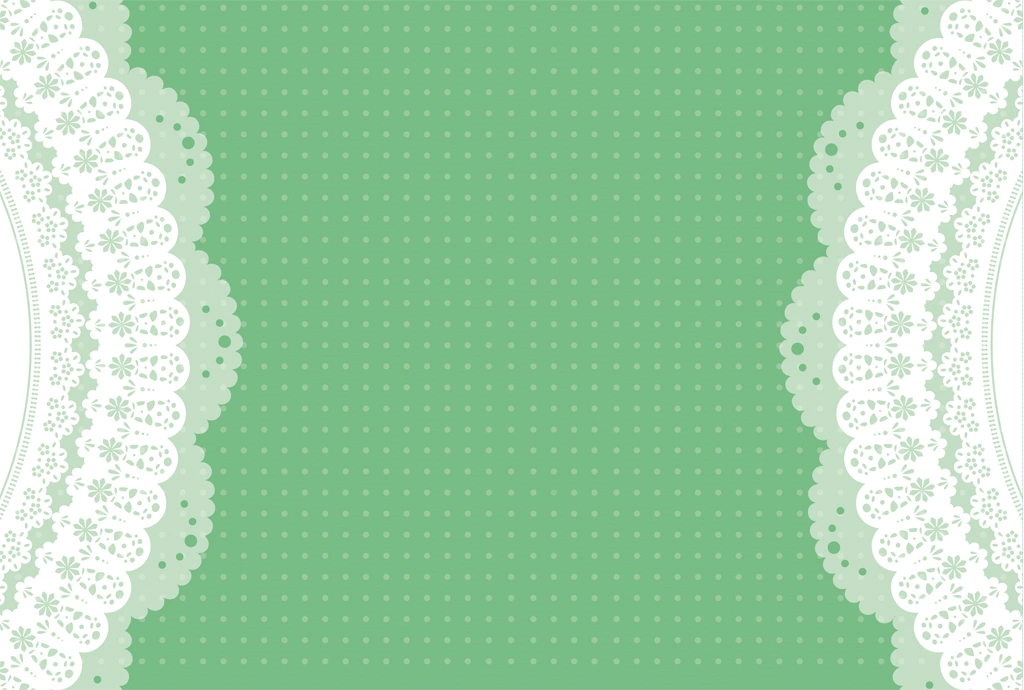 Green Polka Dot Pattern with Lace Background Illustration